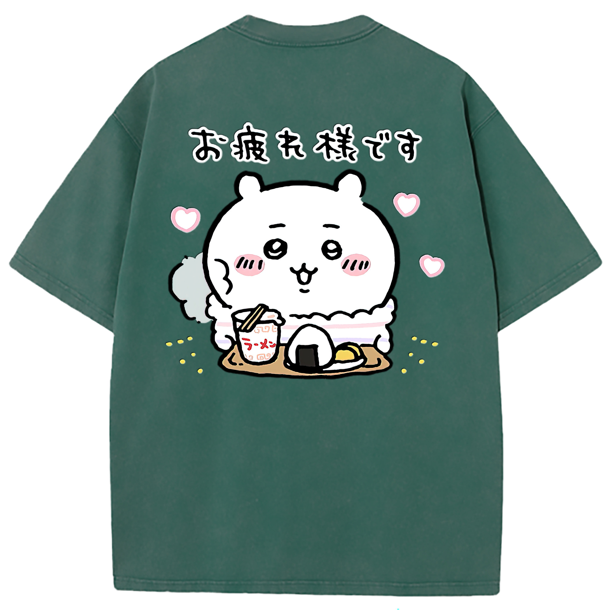 （画像用） ちいかわ ちいかわ Chii-kawa chiikawa 綿100% ヴィンテージ風 半袖Tシャツ（背面プリント）